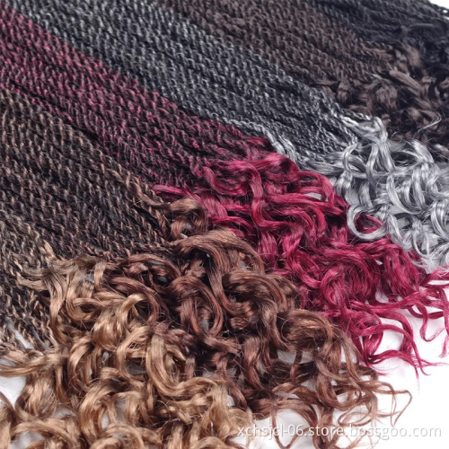 Wholesale Price Senegalese Crochet Twist Braids Hair Synthetic Crochet Braids Color Ombre Senegal Braiding Hair
